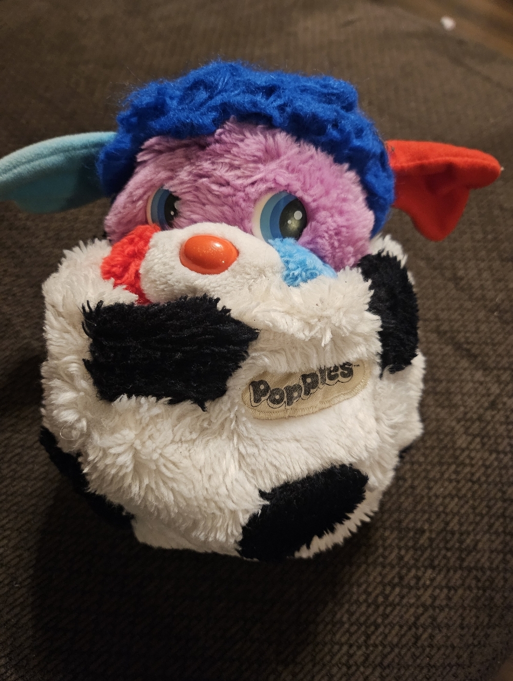 Popples Plush Ball -Vintage Popples Big Kick 11" Soccer Ball Plush Toy 1986 Matt